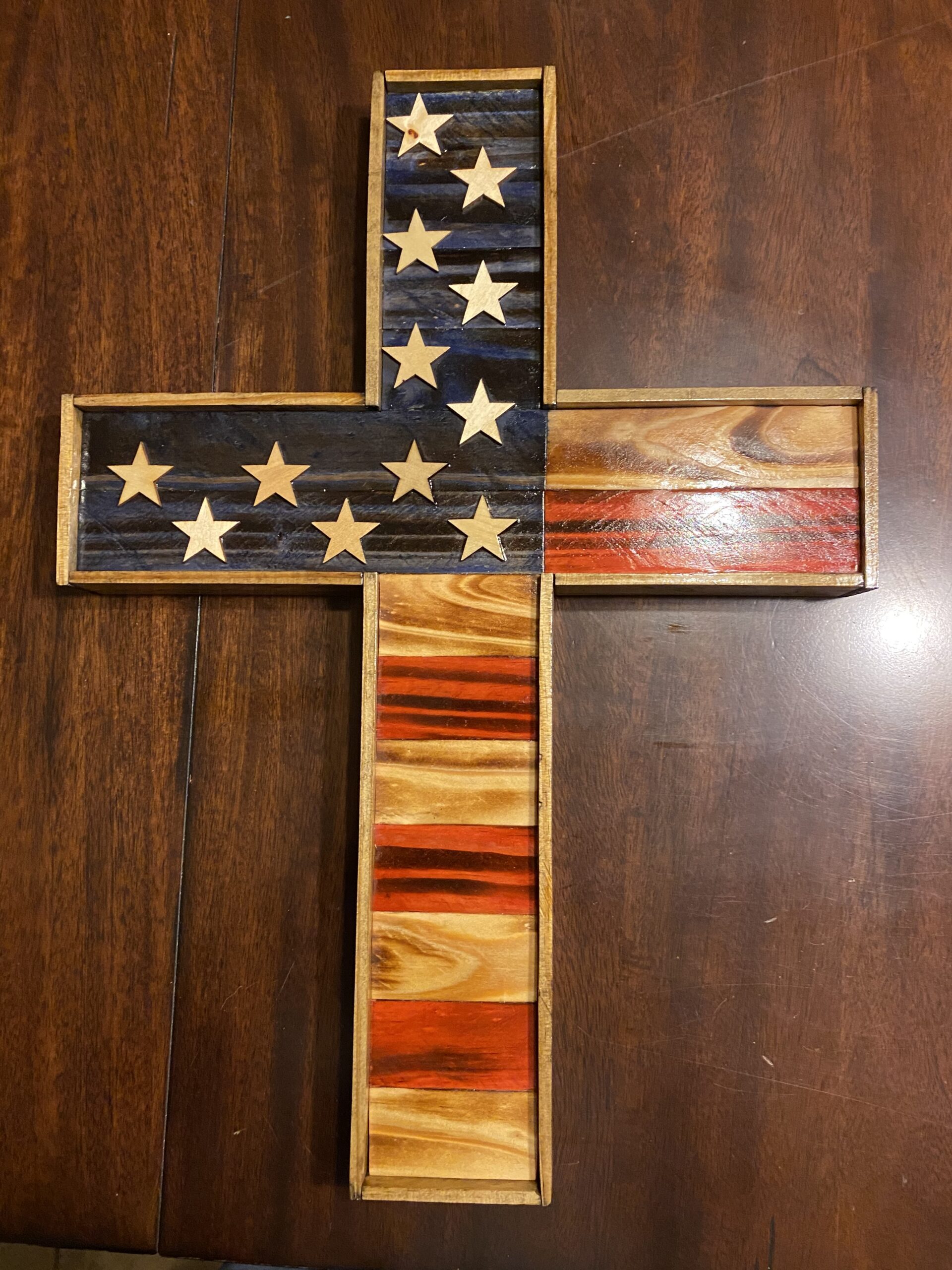 wooden cross flag